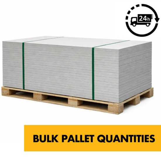 Fibre Cement Board (Qty 50 BULK PALLET TRADE PACK) 6mm / 10mm / 12mm  - 1200mm x 600mm - A1 Class Non-Combustable Waterproof Hard Backer Rigid Cement Board for - Floor or Wall 
