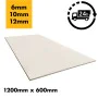 Fibre Cement Board 6mm / 10mm / 12mm  - 1200mm x 600mm - A1 Class Non-Combustable Waterproof Hard Backer Rigid Cement Board for - Floor or Wall