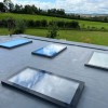 600mm x 600mm Flat Roof Lantern - Frameless Glass Window Skylight for Flat Roofs - Glazed Roof Lantern Triple Glazed Toughened Glass 