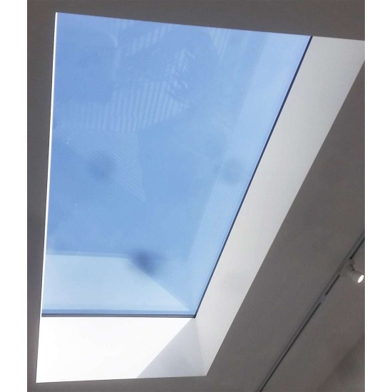 Flat Roof Lantern - Frameless Glass Window Skylight for Flat Roofs - Glazed Roof Lantern Triple Glazed Toughened Glass 