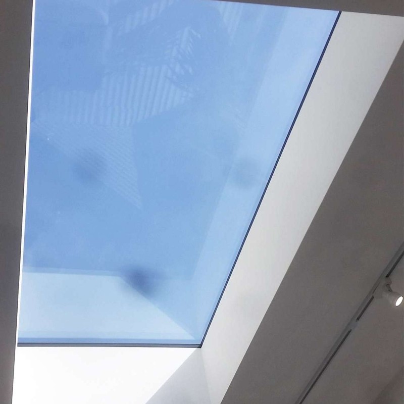 600mm x 600mm Flat Roof Lantern - Frameless Glass Window Skylight for Flat Roofs - Glazed Roof Lantern Triple Glazed Toughened Glass 