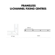 Frameless Glass Balustrade 90˚ Corner Piece - 150mm x 150mm