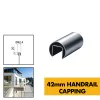 Stainless Steel Handrail / Capping Cover for Glass Balustrade -304 Stainless Steel Cover for 12mm Toughened Glass 0.37kN/0.74kN