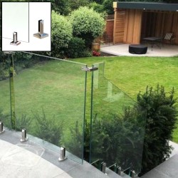 Spigot Glass Balustrade / Handrail - (Pair of) Spigot Mounted 304 Grade Stainless Steel Spigots - 10mm Toughened Glass 0.74kN / 1.5kN / 3.0kN Spigot Glass Balustrade / Handrail - (Pair of) Spigot Mounted 304 Grade Stainless Steel Spigots - 10mm Toughened Glass 0.74kN / 1.5kN / 3.0kN