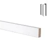 MDF Architrave Pre-Primed White 3m Moisture Resistant MDF Door Mouldings Edgings Surrounds - Square Contemporary Modern - 3m x 65mm x 15mm