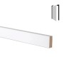 MDF Architrave Pre-Primed White 3m Moisture Resistant MDF Door Mouldings Edgings Surrounds - Square Contemporary Modern - 3m x 65mm x 15mm