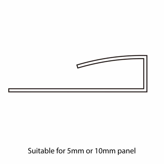 PVC Edging Edge End Trim for Shower Aqua Wall Panel Cladding 5mm/10mm - Multipanel Aquabord Corner Trim White Chrome Silver PVC Edging Edge End Trim for Shower Aqua Wall Panel Cladding 5mm/10mm - Multipanel Aquabord Corner Trim White Chrome Silver