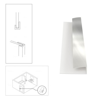 PVC Edging Edge End Trim for Shower Aqua Wall Panel Cladding 5mm/10mm - Multipanel Aquabord Corner Trim White Chrome Silver PVC Edging Edge End Trim for Shower Aqua Wall Panel Cladding 5mm/10mm - Multipanel Aquabord Corner Trim White Chrome Silver