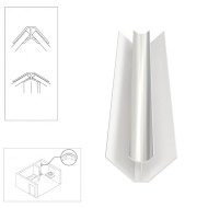 PVC Internal Corner Trim for Shower Aqua Wall Panel Cladding 5mm/10mm - Multipanel Aquabord Corner Trim White Chrome Silver