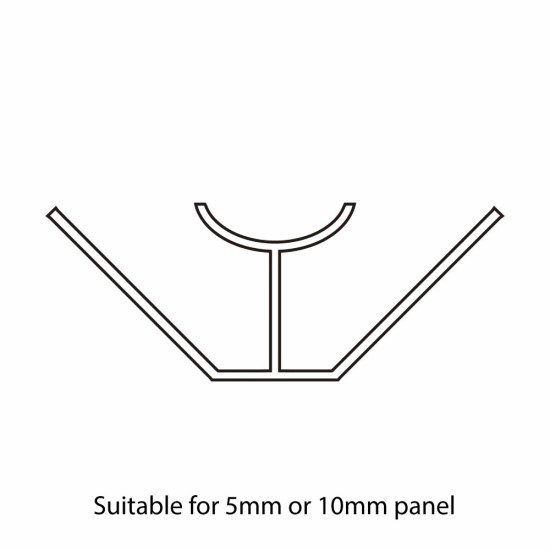 PVC Internal Corner Trim for Shower Aqua Wall Panel Cladding 5mm/10mm - Multipanel Aquabord Corner Trim White Chrome Silver