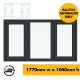 UPVC Window Anthracite Grey - Triple 1770mm w x 1040mm h (RAL7016) Left or Right Opening 3P UPVC Window Anthracite Grey - Triple 1770mm w x 1040mm h (RAL7016) Left or Right Opening 3P
